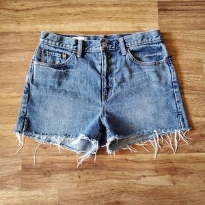 GAP 1969 Size 27 High Rise Cut-Offs Jean Shorts